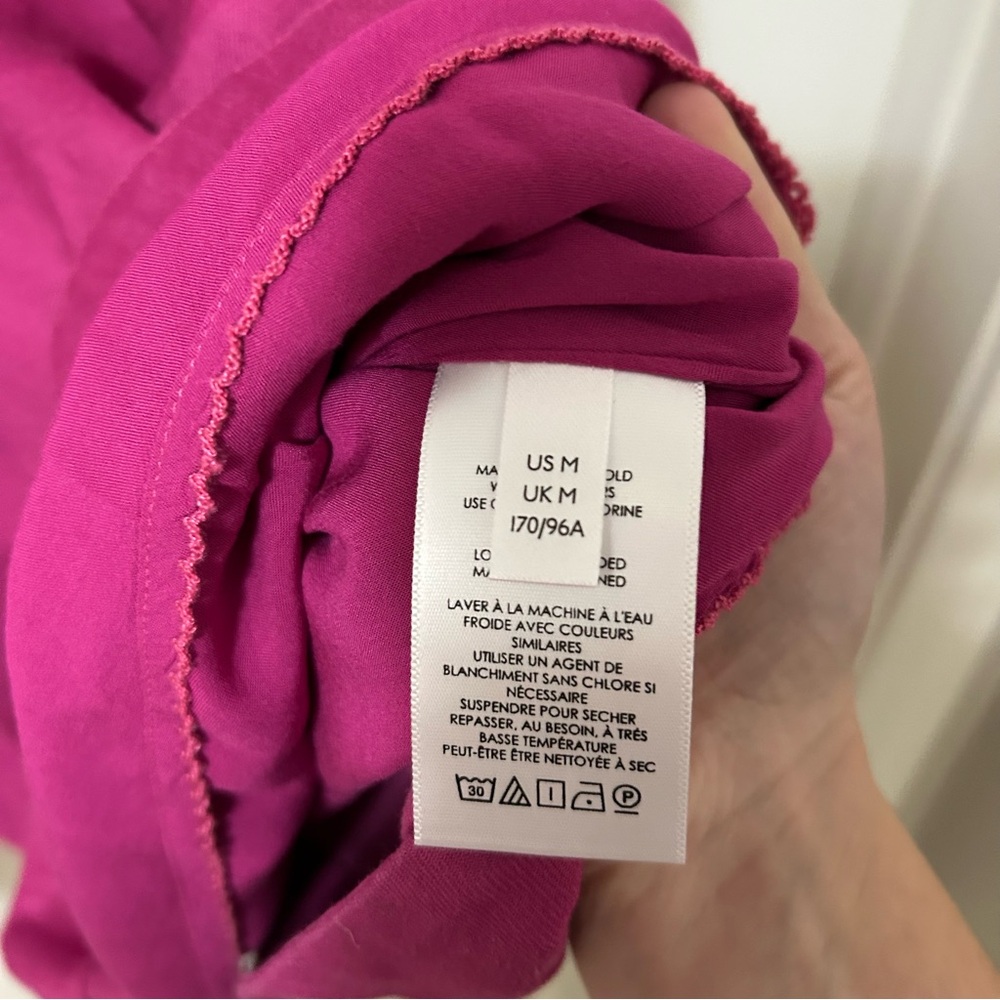 NWT Maeve Anthropologie Lorraine Sleeveless Mini Dress in Magenta Size Medium - Picture 10 of 12